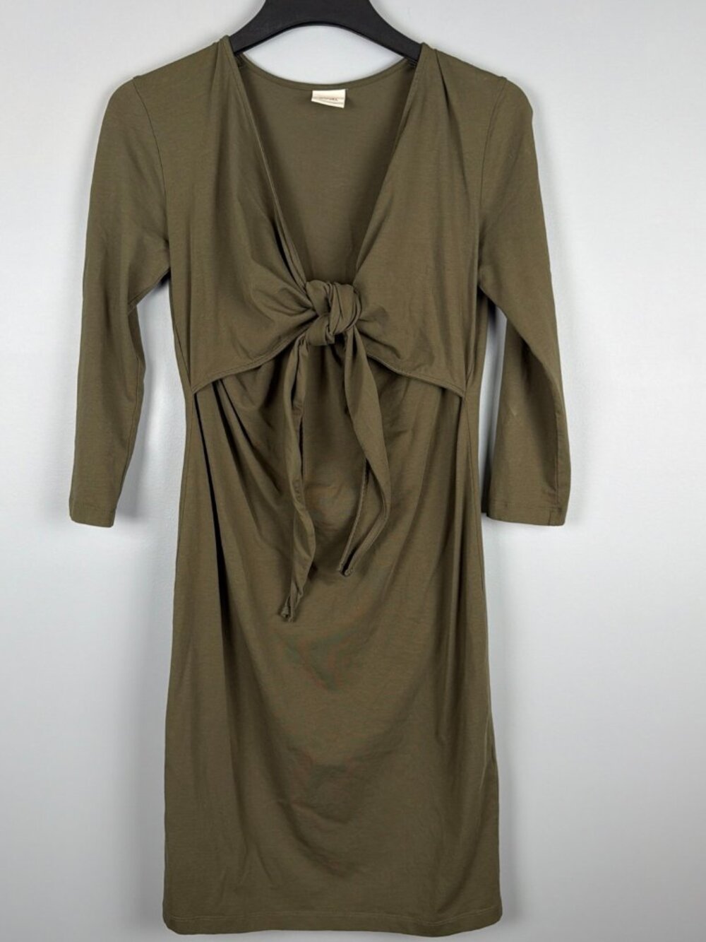 BOOB Design Nursing Dress Womens M Green Tie Front Maternity Postpartum Organic
